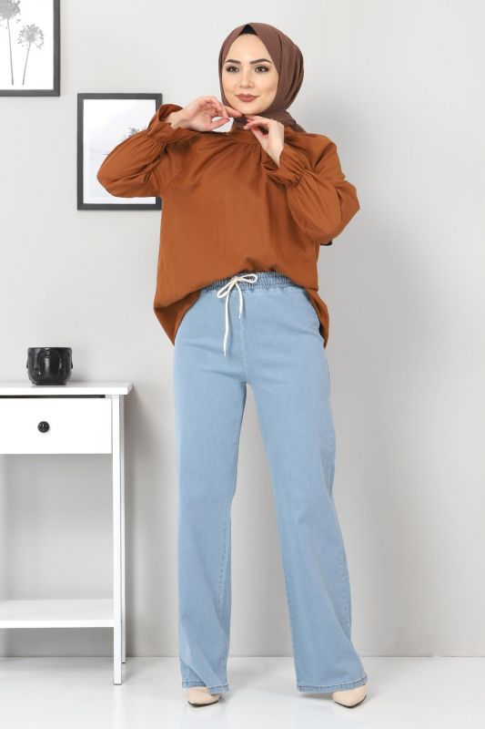 Jeans gerade Bein mit Gummizug / Jeans Hell