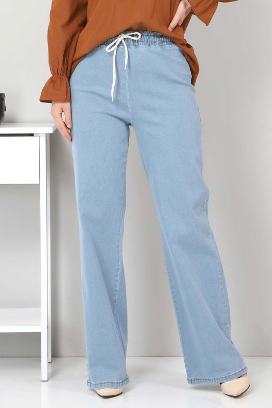 Jeans gerade Bein mit Gummizug / Jeans Hell