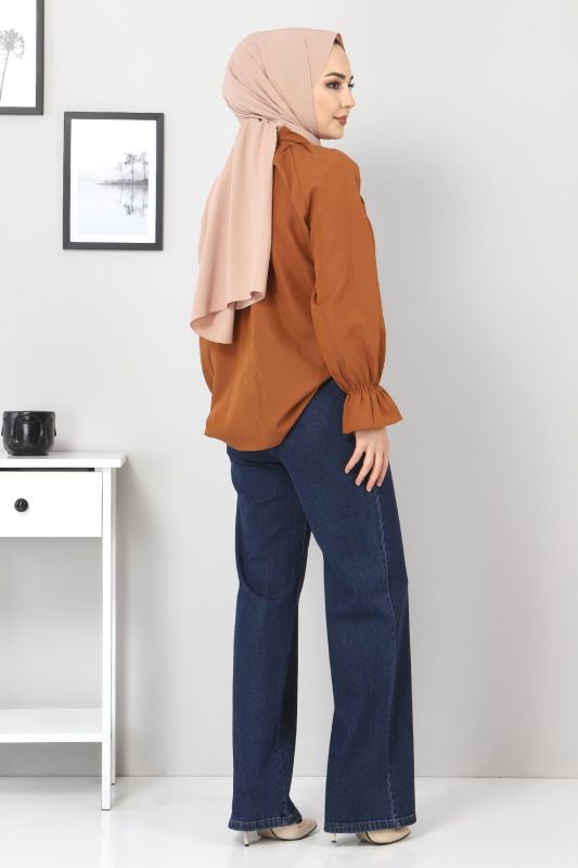 Jeans gerade Bein mit Gummizug / Jeans Dunkel