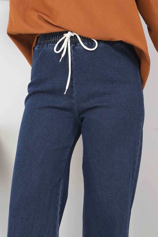 Jeans gerade Bein mit Gummizug / Jeans Dunkel