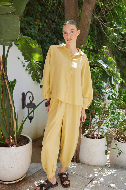 Lockeres Damen-Set mit Bluse & Hose