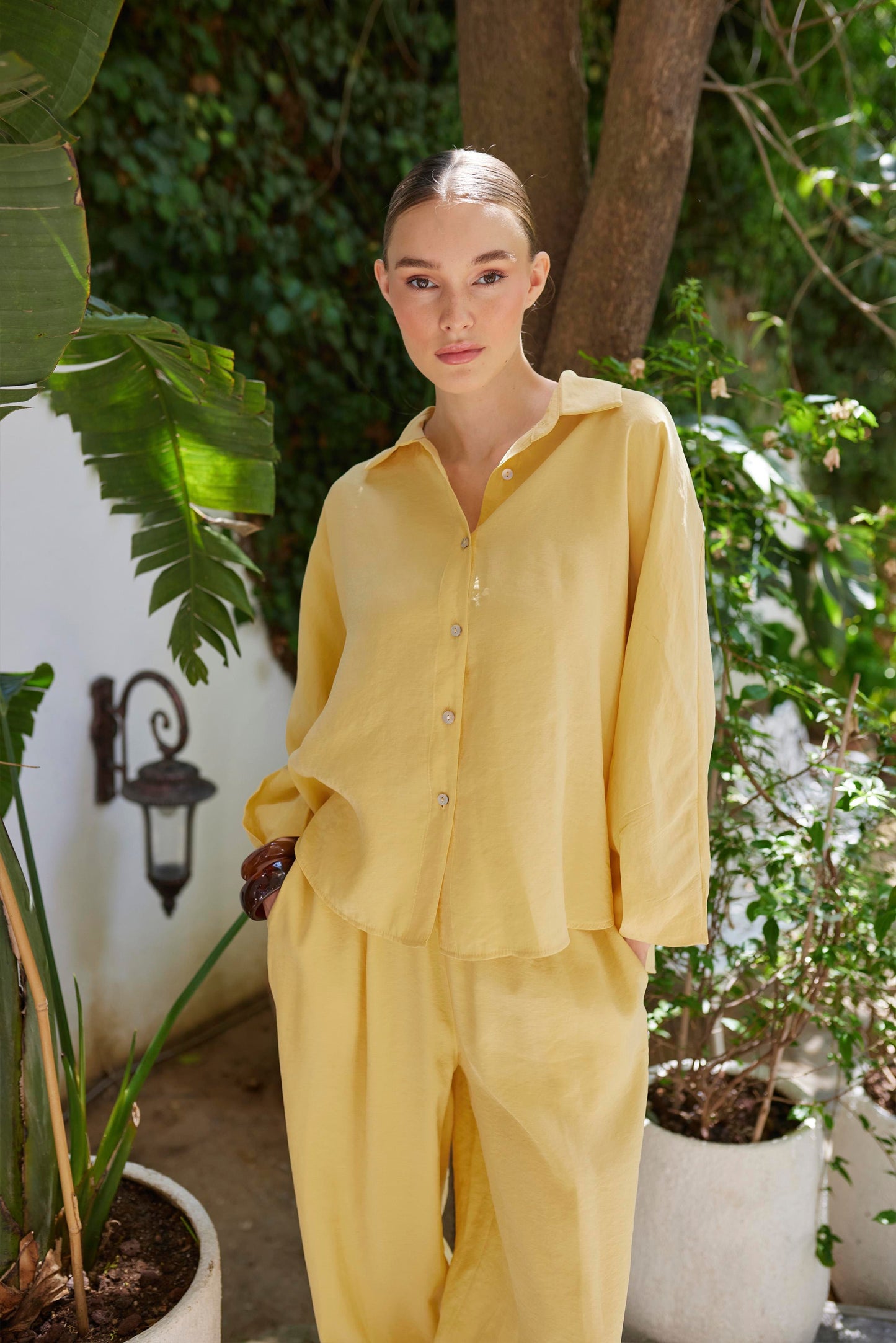 Lockeres Damen-Set mit Bluse & Hose