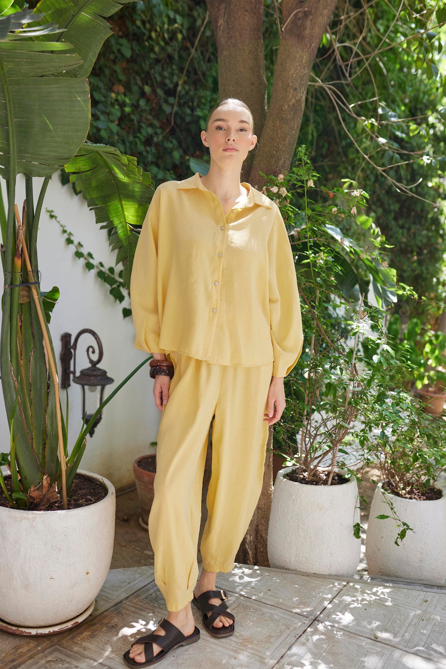Lockeres Damen-Set mit Bluse & Hose