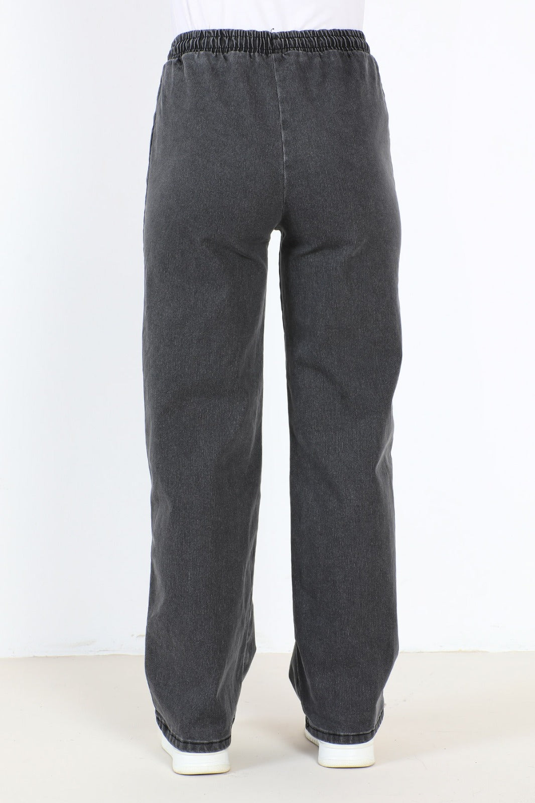 Jeans gerade Bein mit Gummizug / Anthrazit