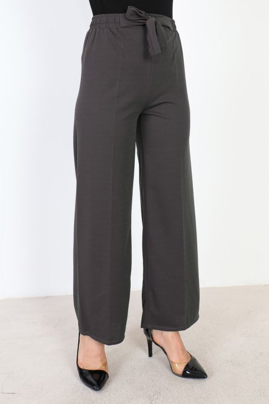 Weite Hose mit elastischer Taille / Anthrazit