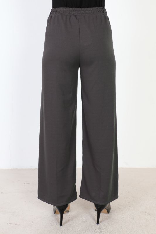 Weite Hose mit elastischer Taille / Anthrazit