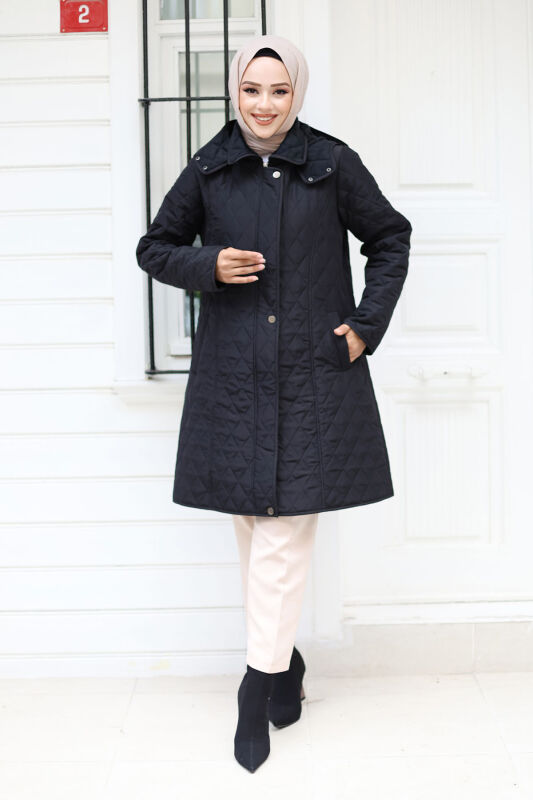 Jacke Innen mit Veloursstoff / Kurz / Schwarz