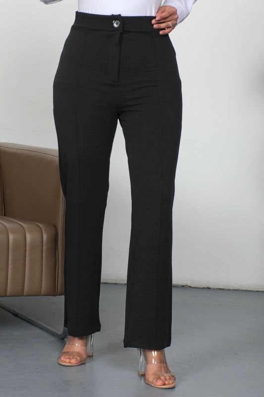 Bundfaltenhose / Schwarz